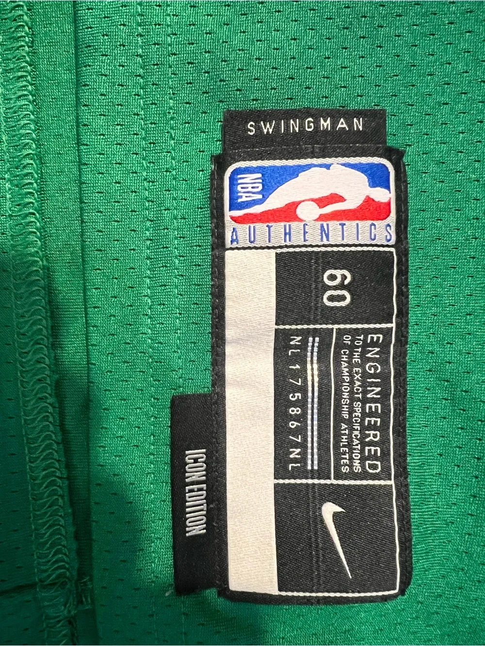 Jayson Tatum Boston Celtics Icon Edition Nike Swingman Jersey Size 60 3XL